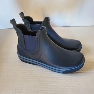 Rocket Dog Rain Boot Rainbow Chelsea Ankle Rubber Navy Blue Women’s Size 7.5